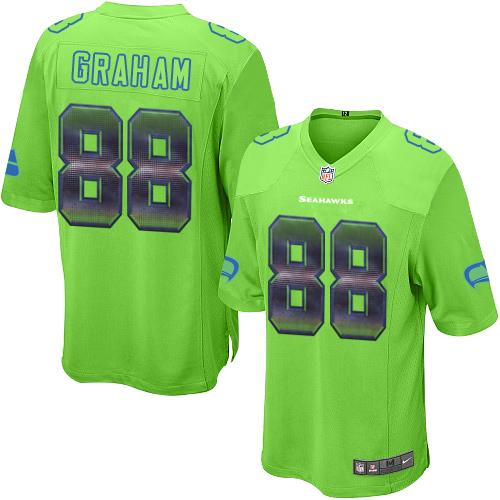 Nike Seahawks #88 Jimmy Graham Green Alternate Men's Stitched NFL Limited Strobe Jersey - Click Image to Close